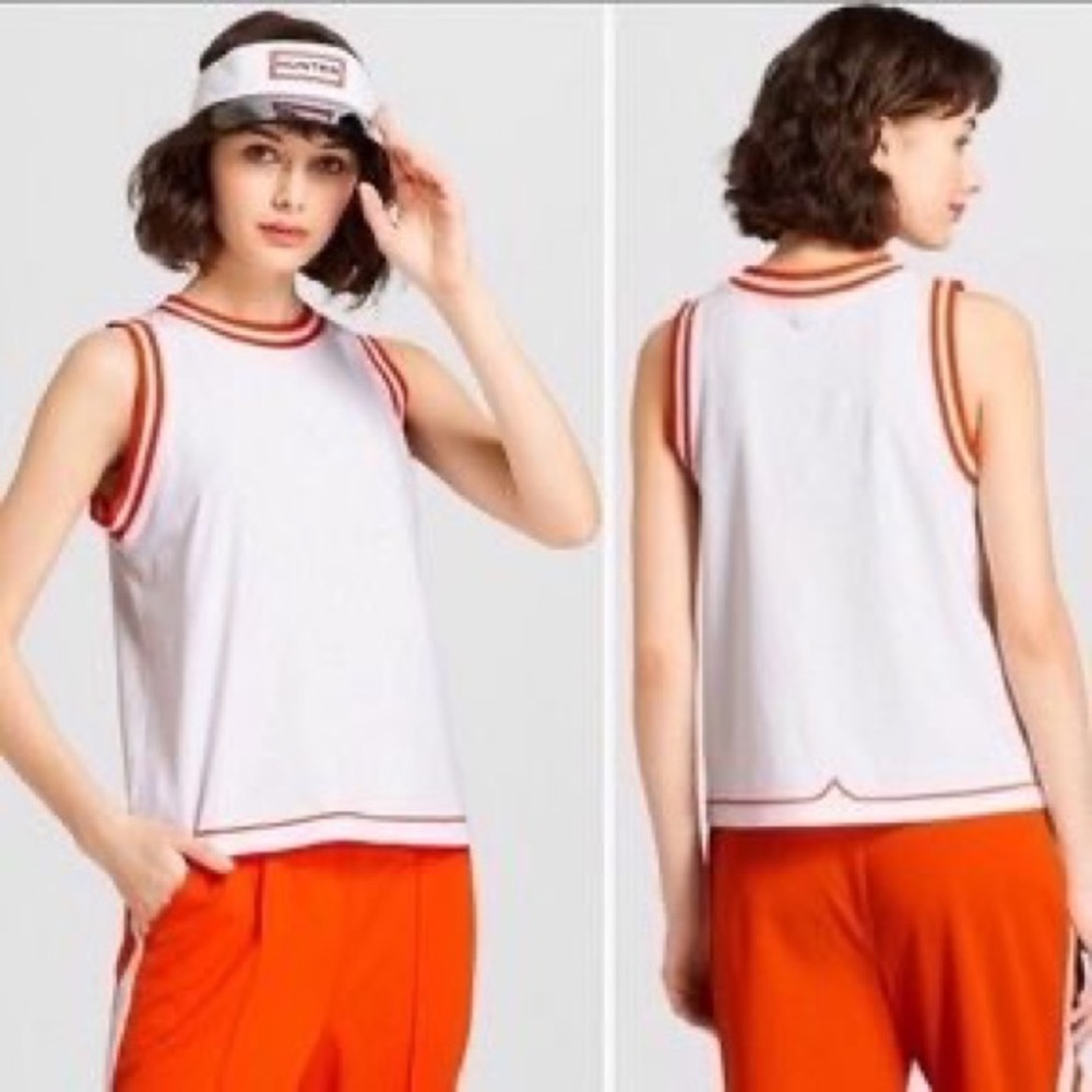 Hunter FOR TARGET Orange Trim White Tank NWT - XS